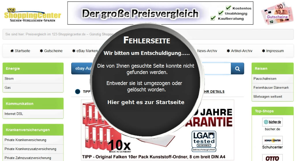 404-Fehler Bild